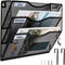 Wall File Organizer, 3 Tier Vertical Mesh Metal Hanging File Holder for Paper Document & Magazine Rack, Black