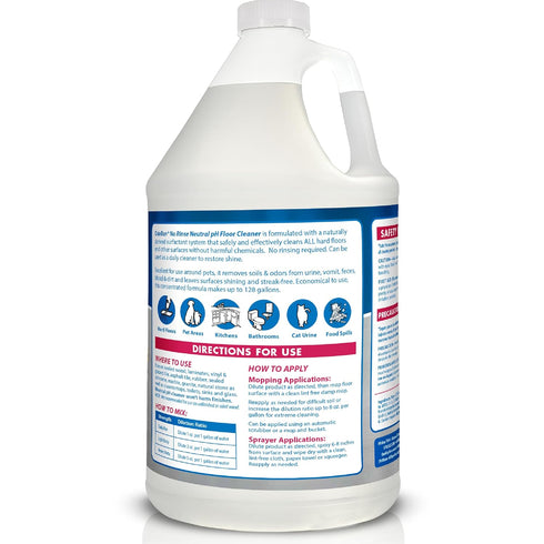 3 OdoBan Pet Solutions No Rinse Neutral pH Floor Cleaner Concentrate, Made in the USA, Splash O' Citrus Scent, Gallons