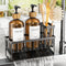 Cisily Kitchen Dish Soap Dispenser Set with 2 Pack 16.9oz Amber Glass
