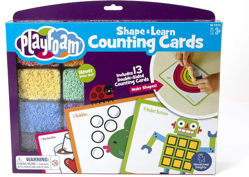 Counting Set, Set, 3+ Educational Insights Playfoam Shape & Learn Flash Card Fidget, Sensory Toys, Preschool