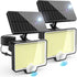 AUDERWIN 294 LED Split Solar Motion Sensor Outdoor Lights, 2600Lm Solar Flood