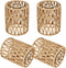 WKWKTOTO 4 Pack Boho Lamp Shade for E26 Base, Handwoven Natural Rattan lamp