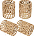 WKWKTOTO 4 Pack Boho Lamp Shade for E26 Base, Handwoven Natural Rattan lamp