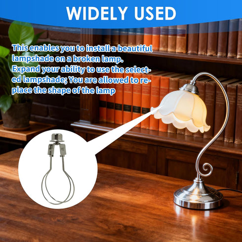 zuozuobubu 2-Pack Bulb Bulb,High Lamp Shade Light Clip Adapter, Clip on Lampshade Adapter & Clip on Lampshade Light