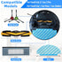 Spare Accessories for Yeedi Vac/Vac Station/Vac Max/Vac 2 Pro Robotic Vacuum Cleaner Replacement Parts Kit, Main Roller Brush Side Brush Hepa Filter Mop Pad Disposable mopping Pad Dust Bag