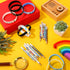 Whaline 24 Pack Autism Awareness Pencils and Bracelets Sets, Inspirational Silicone Wristbands, Colorful Half Pencils