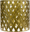 Osasy Gold Hollow drum lampshades, unique moroccan pattern small round metal lamp shade,patterned