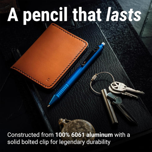 Everyman Aegean Grafton Mechanical Aluminum Pencil, Premium 0.5mm Lead for Writing, Drawing & Sketching