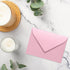 LUXPaper #17 Mini Envelopes | 2 11/16" x 3 11/16" | 50 Qty Rose Quartz Metallic 80lb. Text