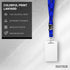 Print Lanyard, Satin Keychain Necklace with Side Release Buckle and Snap, ID Badge Holder, 1 Inch, Tiki Black Blue
