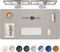 Leather Desk Pad Protector, Non-Slip PU Leather Desk Blotter, Large Waterproof Keyboard Mat for Office/Home (Light Grey)