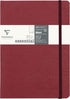 Clairefontaine 793432C Collection Age Bag One Stitched My.Essential Embroidered Elastic Notebook Red - A5 14.8x21 cm -