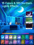Projector,300+Lighting Bedroom,15 Northern Lights Modes Galaxy Projector for White Noise&Bluetooth Galaxy Projector