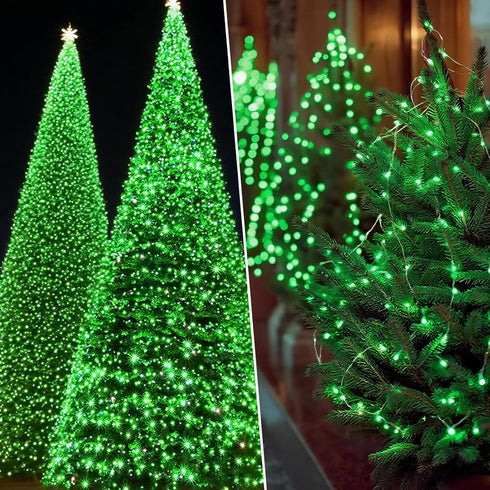33ft 100LED 8 Solar String Lights Outdoor Waterproof Modes Twinkle Lights Solar Fairy Lights for Patio, Garden Yard