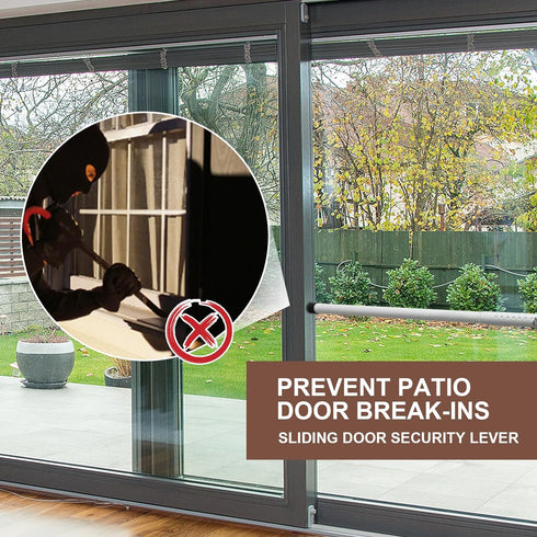 Bar17-50 inch BeBecome Sliding Door Security Adjustable Patio Door Security bar with Rubber Tips Apartment Bedroom