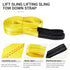 Pindex 2 Pack 2" x 20' Web Lifting Sling, 11000 Lbs Breaking Force for Rocks, Trees, Tool Boxes, Yellow