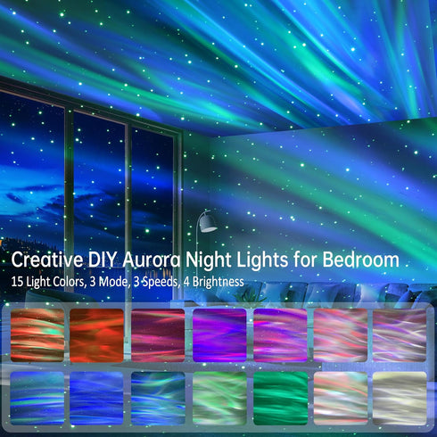 TWElvetooo Northern Lights Projector, Aurora Star Night Light Projector for Teen Boys Girls Gifts, Star Projector