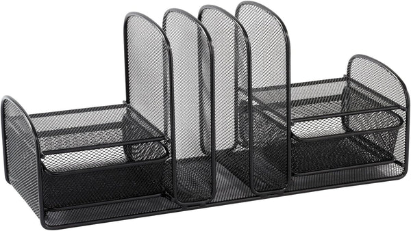 Safco Product 3263BL Onyx Mesh Desk Organizer, Black, 7.8" x 17" x 6.8"