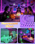 IP65 40ft/12M 720 12V 385-400nm, Waterproof LED Black Light Strip Kit LEDs, Flexible Blacklight Fixtures, Black Light