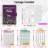 BVYA 100 Envelopes Challenge Binder, Elegant Pattern Printed A5 Money Saving Budget Binder with Cash Envelopes - Savings Challenges Book to Save $5,050 by bvya