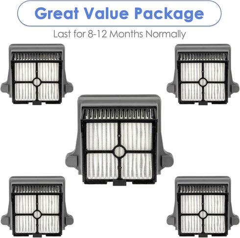 BRUVISH (5 Pack) S7 S6 S7 S6/ 5 ONE PRO, ONE HEPA Filters Compatible With Tineco Floor ONE PRO/ONE iFLOOR Breeze