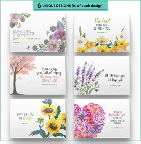 60 4x6. 6 Dessie Inspirational Christian Greeting Cards Bible Verse Cards. Encouragement Cards. Scripture Note Cards.