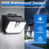4-Pack 3 Brightever Solar Lights Outdoor Motion Sensor, Super Bright Outdoor Solar Lights Waterproof, Lighting Modes