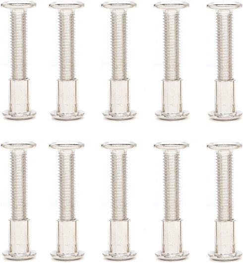 binifiMux 10-Set M8x45mm Rivet Countersunk Hex Socket Cap Bolts and Hex Head Barrel