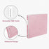 Light Pink 1 Inch Glitter Binders, 3 Ring Fashion View Binder with 2 Pockets, Waterproof for Office Supply