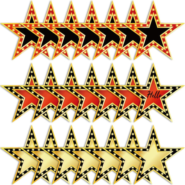 gisgfim 90PCS Movie Star Cardboard Cutouts, 6 Inch Red Carpet Awards Night Decorations for Classroom Wall Decor