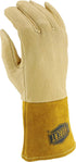 IRONCAT 6021 Pigskin MIG Welding Gloves Medium, Natural, Insulated Top Grain, Kevlar Construction, Straight Thumb