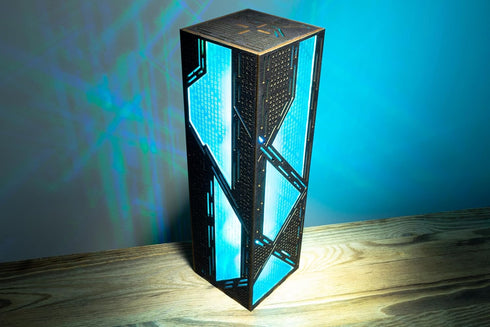 Programmer Binary Code Lamp | Falling Numbers | Cyber Style Night Lamp | Lantern Gift For Gamer Gaming Room | IT Coding