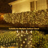Net Lights Solar Powered, 100 LED 5Ft x 5Ft Bush Net Light Outdoor Mesh Lights Auto On/Off 8 Modes for Tree Fence Backyard Bush Decor (Warm White) by echosari