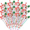 Yexiya Christmas Multi Point Stackable Push Pencil, 48 Pcs Bulk with Xmas Tree Santa Snowman Reindeer Topper