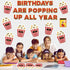 Loneliness 66PCS Popcorn Birthday Bulletin Board Set, DIY Photo Crafts Cutouts for Kindergarten Classroom Office Decor