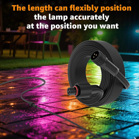 Norward IP68 H705A H705B H705C H706A H706B H706C H7067 10FT Extension Cable for Govee Permanent Outdoor Lights Pro