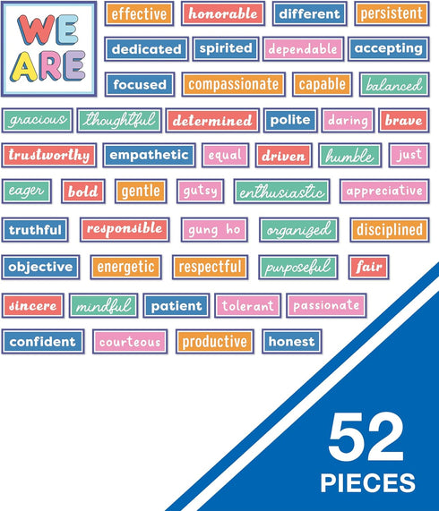 Carson Dellosa We Stick Together 52-Piece Pre-Punched Motivational Bulletin Board Set, 50 Positive Sayings and Reproducible Activity for Kids, Bulletin Board, White Board, Cork Board, Classroom Décor by Carson Dellosa Education
