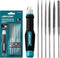 Libraton Needle File Set, 6PCs Interchangeable Small Files for Precision Metal Work and Woodworking