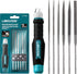 Libraton Needle File Set, 6PCs Interchangeable Small Files for Precision Metal Work and Woodworking