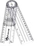 A2ZSCILAB Plastic 8" Spinal Goniometer 360 Degree ISOM Physical Therapy Angle Protractor Ruler