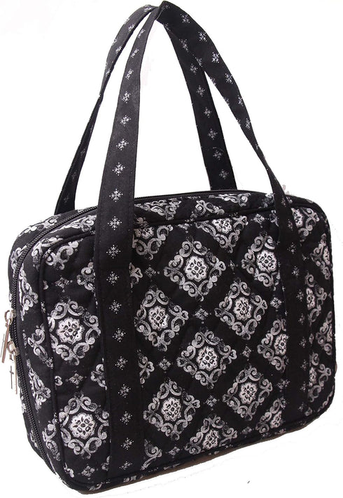 DIWI Extra Large Quilted Bible Cover 11.25 x 8.25 x 2.75 Inches - Good Book Tote Case (C2 Deep Night, XL)