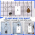 Seajan 600 Pcs Metal Badge Clips Bulk, Double Hole Name Tag Clips with Clear PVC Straps for ID Cards Holders
