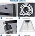 1-Light Dalouguan Bathroom Vanity Light, Black Modern Bathroom Lighting Fixtures with Clear Glass Shade, Farmhouse Wall