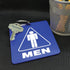 Lucky Line Men's Restroom Pass Key Tag, Plastic with Split Key Ring Keychain Identifier, 1 Per Pack (53101) LARGE for