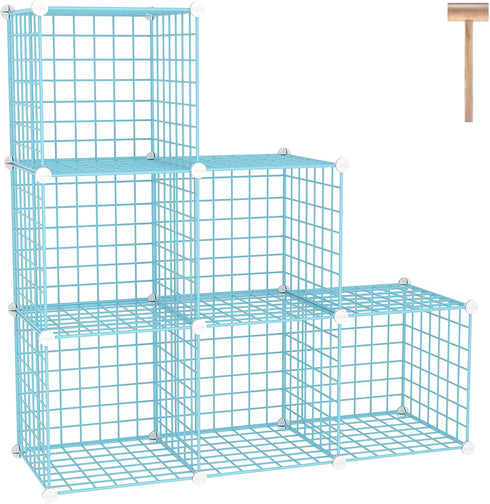 C&AHOME Wire Cube Storage, 6 - Cube Organizer Metal C Grids, Modular