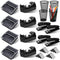 Jutom 20 Pcs Desk Staplers, Tape Dispensers, Pen Holder Set for Office Supplies with Standard Staples