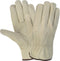 MCR Safety 3215L Economy Grade Unlined Cow Grain Leather Driver Men's Gloves with Keystone Thumb, Cream, Large, 1-Pair