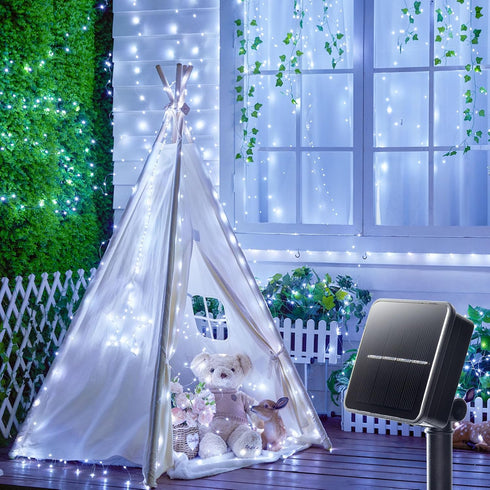 2 Packs 66Ft 200 Minetom Solar String Lights, Total LED Solar Fairy Lights, Waterproof Solar Lights for Outside Patio