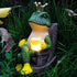 Miniature Frog Garden Statue | Solar Light Home Decor, Fairy Garden Accessories for Patio, Balcony, Yard, Lawn Bedroom