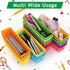 Pencil Basket Tray, 24 Pack Plastic Classroom Pencil Organizer, Colorful Crayon Basket for Classroom Home Office Storage